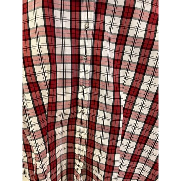 Talbots Women’s Petite Blouse Red Plaid Size 10P Casual, Work, Going Out - Picture 3 of 5